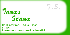 tamas stana business card